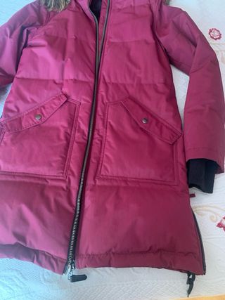 Cazadora anorak MINiMUM granate con capucha