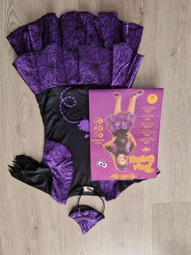 Disfraz Bruja Talla 5-6 y peluca a juego