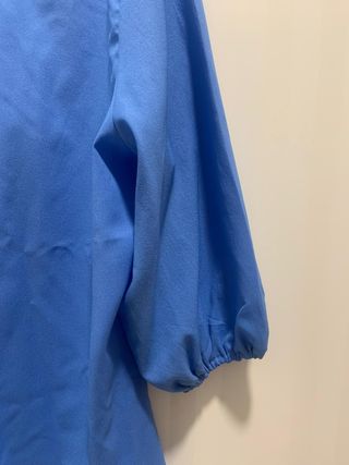 Blusa azul manga 3/4