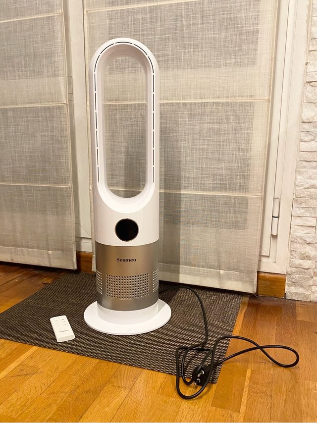 Ventilador Senmeo Plata y Blanco