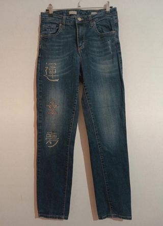 Jeans skinny con strass taglia S vintage 