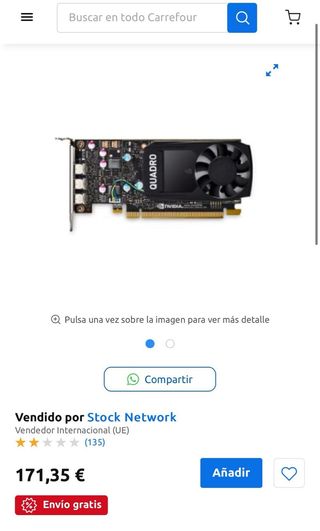 Nvidia Quadro P4000 GPU Tarjeta grafica
