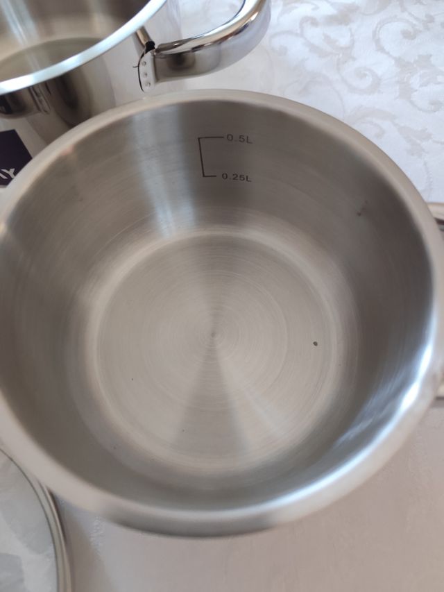 Set servizio 3 Pentole Casseruole in acciaio