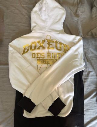 Chaqueta Boxeur Des Rue Hombre Blanca y Negra