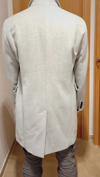 Abrigo de vestir gris Zara hombre