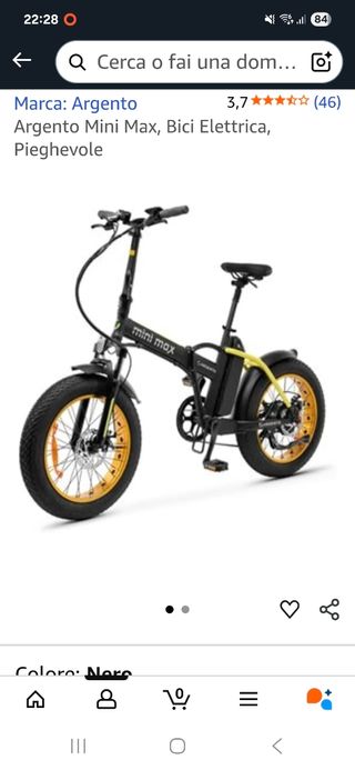 Bici elettrica pieghevole Argento Mini Max AFFARE!