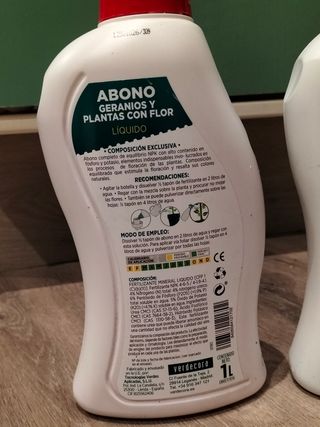 Fertilizante, abono Líquido para plantas