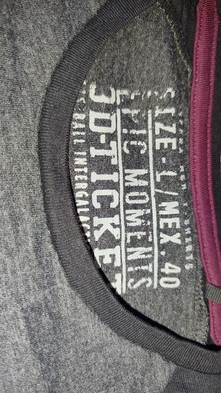Camiseta Sfera Manga Larga Gris Talla L