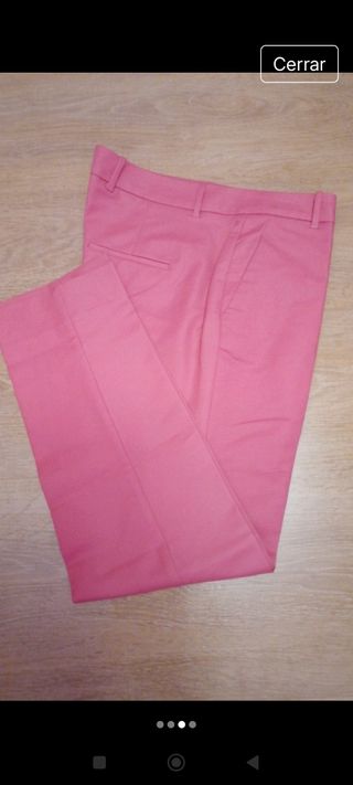 Pantalón elegante de vestir rosa