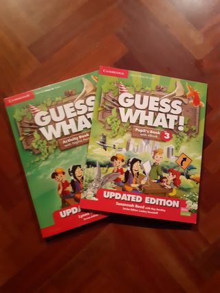 Libro y activity Guess What 3 primaria Cambridge