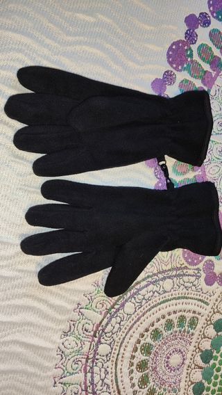 Guantes negros de lana
