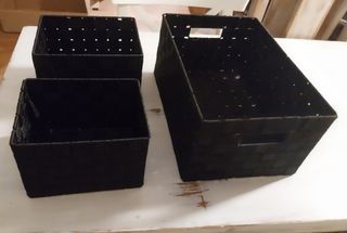 Juego 3 Cestas Organizadoras Negras