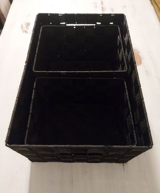 Juego 3 Cestas Organizadoras Negras