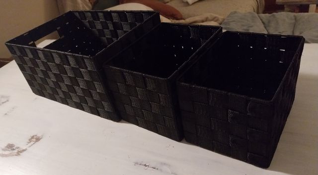 Juego 3 Cestas Organizadoras Negras
