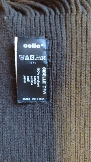 Bufanda Celio Negra Multicolor