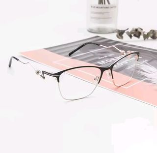 Gafas de vista metal negro y plata graduadas