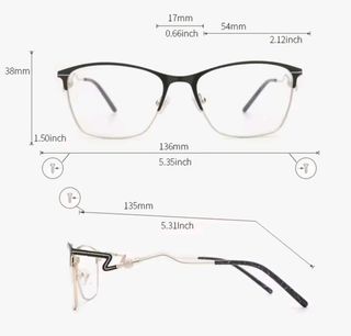Gafas de vista metal negro y plata graduadas