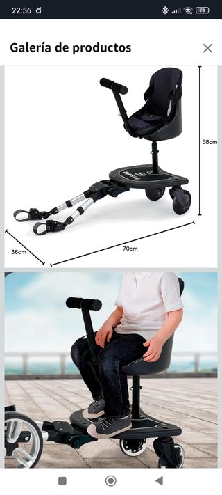 Patinete con asiento para cochecito