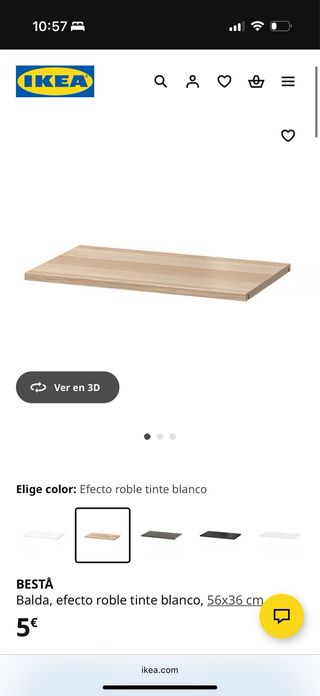 Balda BESTÅ Ikea Efecto madera/roble 