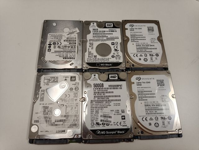 6 discos duros 500GB portátil