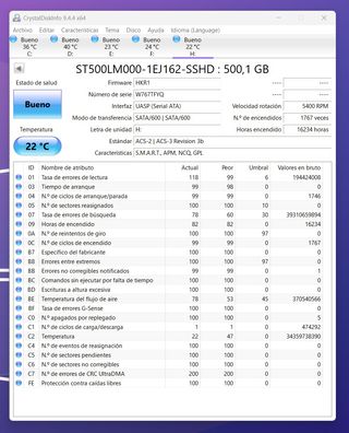 6 discos duros 500GB portátil 