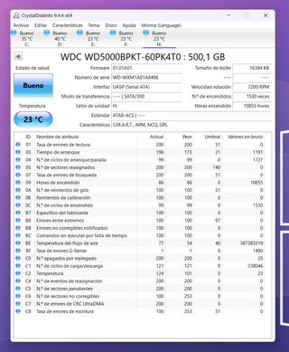 6 discos duros 500GB portátil 