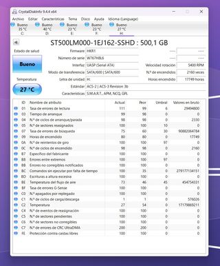 6 discos duros 500GB portátil 