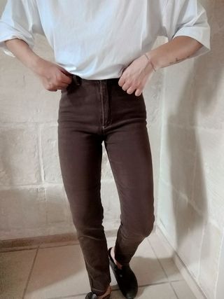 Pantaloni vita alta Cappopera marroni