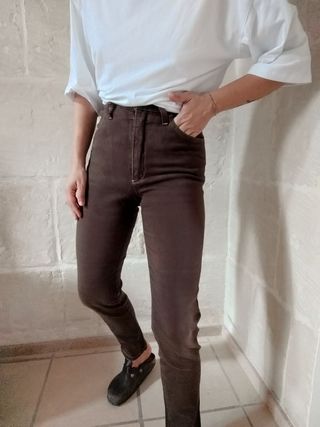 Pantaloni vita alta Cappopera marroni