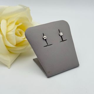 Pendientes Flor de oro 18kt con diamantes