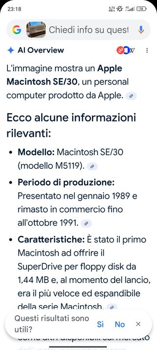 Apple Macintosh SE/30 funzionante