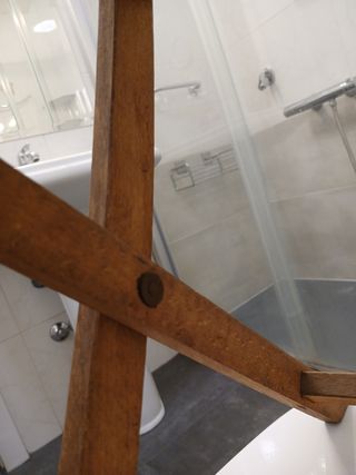Silla plegable antigua de madera "AÑOS 1920-1930"