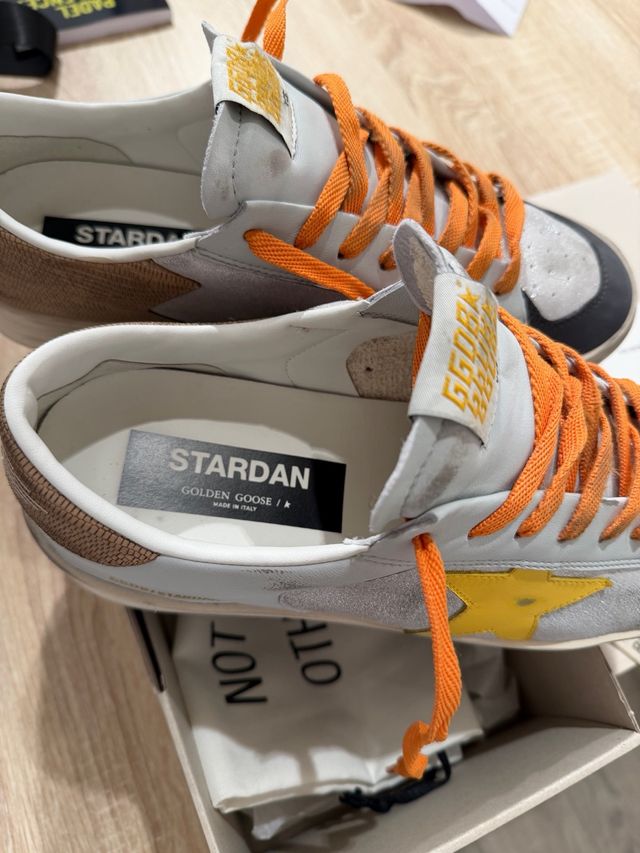 Golden Goose Stardan Talla 43 Naranja Blanco