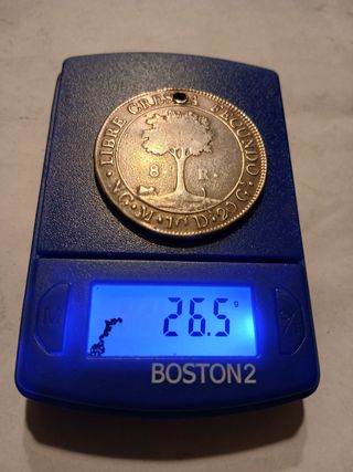 Moneda 8 Reales 1825 Centro América