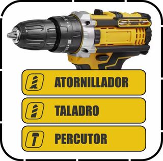 Taladro Inalámbrico con Batería y Accesorios