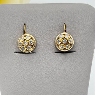 Pendientes de oro 18kt con circonitas