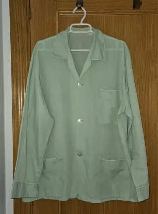 Camisa Pijama Vintage Verde Agua Unisex