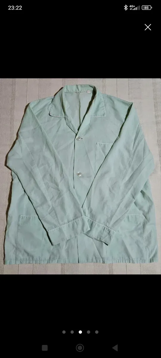 Camisa Pijama Vintage Verde Agua Unisex