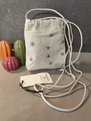 Bolso mini saco Scalpers estrellas plateadas