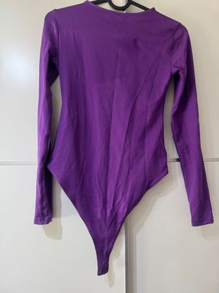 Body manga larga Zara morado