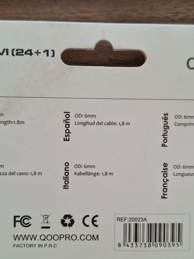 Cable HDMI a DVI (24+1) QOO 1.8M