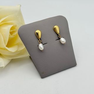 Pendientes de oro 18kt con perlas