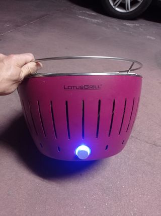 Barbecue senza fumo LotusGrill rosa/argento