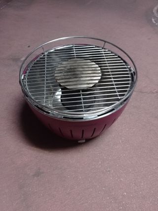 Barbecue senza fumo LotusGrill rosa/argento