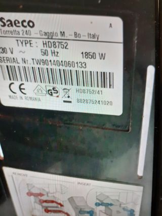 Cafetera Saeco Intelia Gris Automática