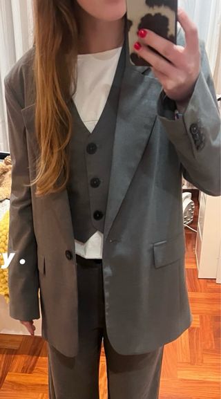 Americana traje gris brownie
