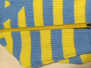 Jersey de punto rayas azul y amarillo