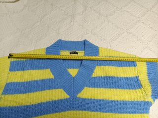 Jersey de punto rayas azul y amarillo