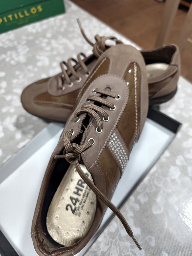 Zapatos 24horas beige Mujer