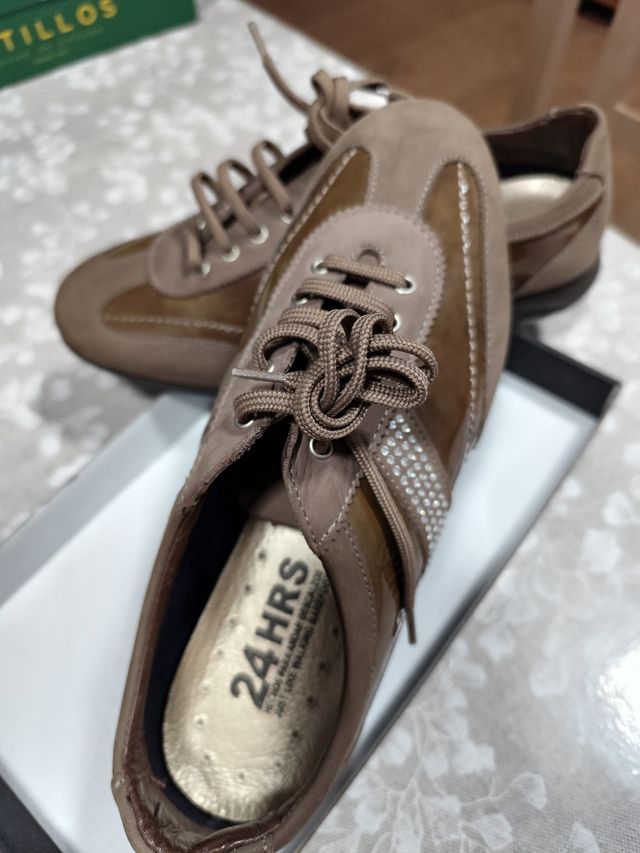 Zapatos 24horas beige Mujer